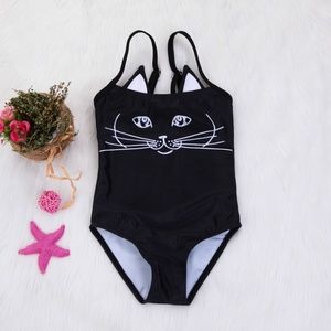 Black Cat One-Piece Girl's Bikini. Hight Quality